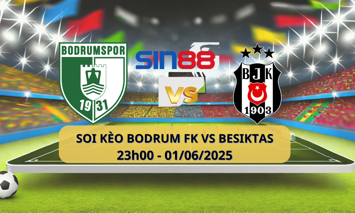 Banner quảng cáo trận đấu Bodrumspor và Besiktas