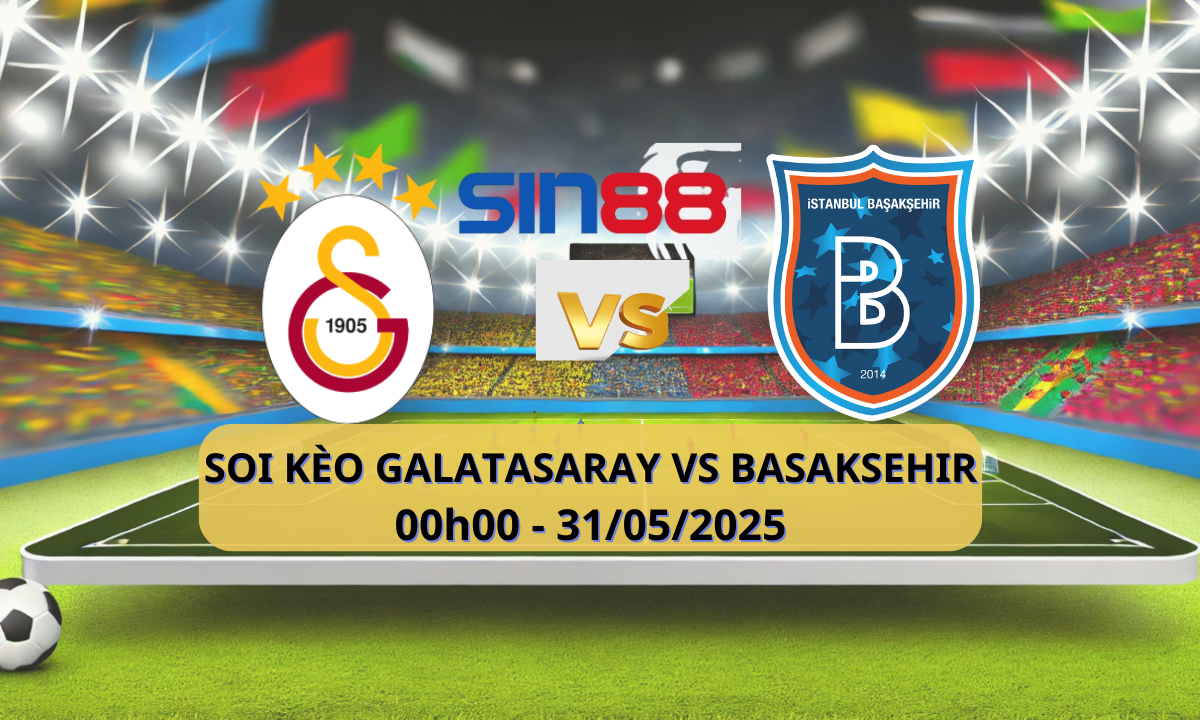 Banner quảng cáo trận đấu Galatasaray và Basaksehir