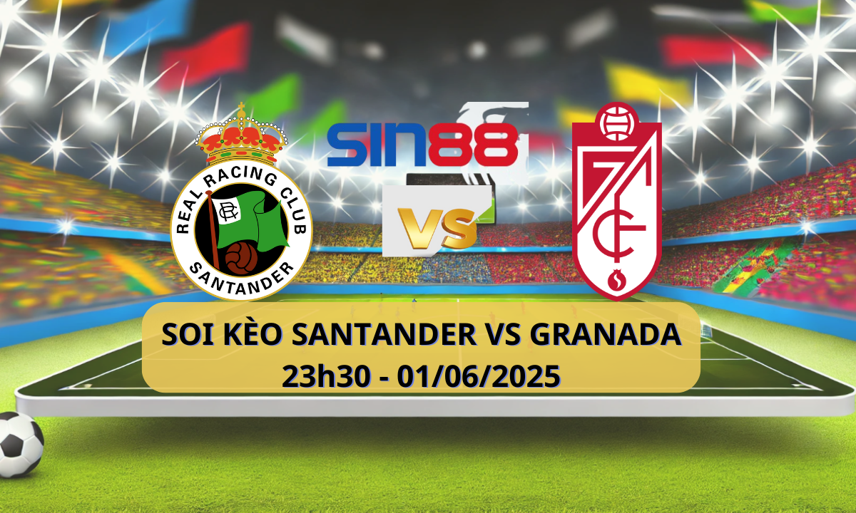 Banner quảng cáo trận đấu Racing Santander và Granada CF